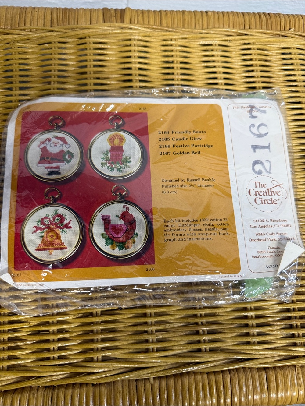 The Creative Circle Golden Bell Cross Stitch Ornament Kit 2167
